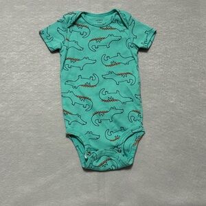 Carter's Teal Alligator Baby Bodysuit